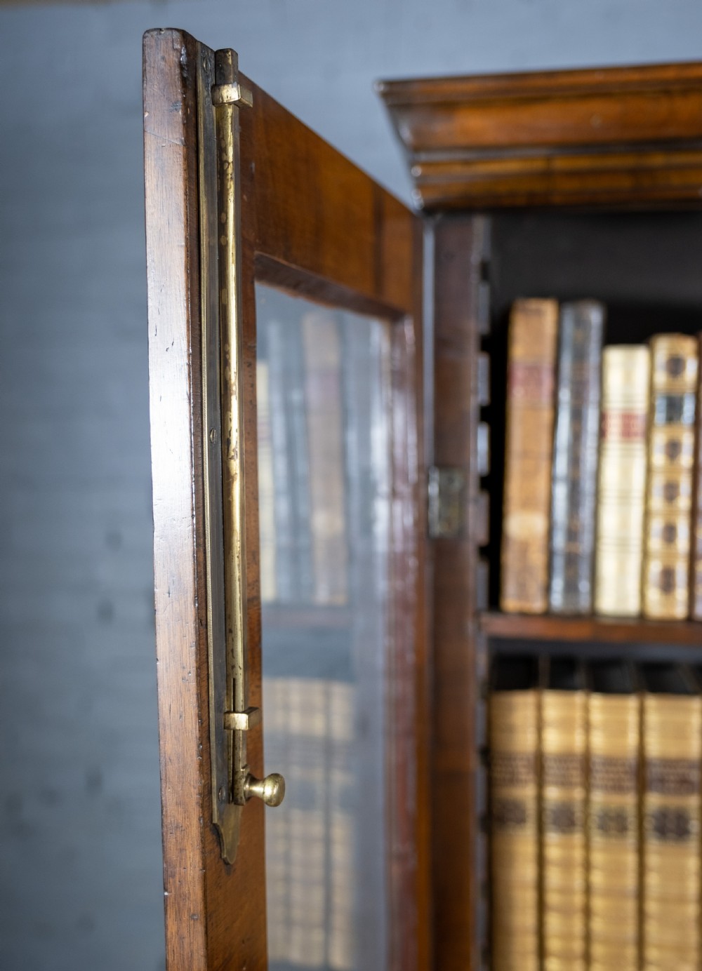 George II Walnut Featherbanded Secretaire c.1740-1760. View XVII