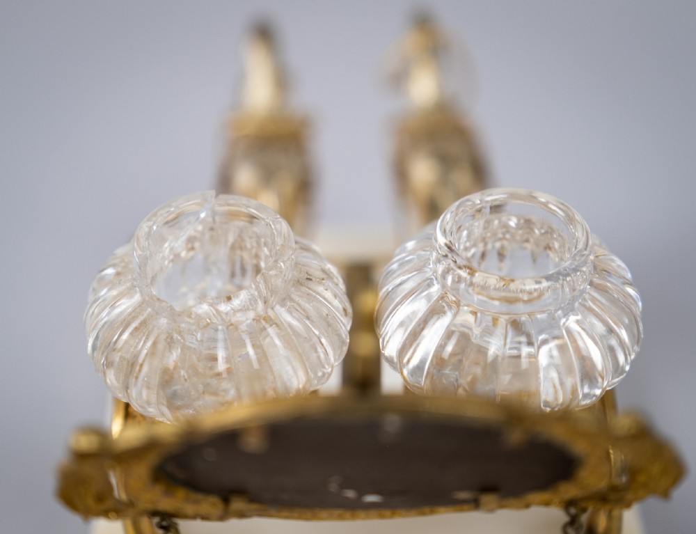 Palais Royale Horse & Carriage Inkwell With Baccarat Glass, c.1860. View XIII