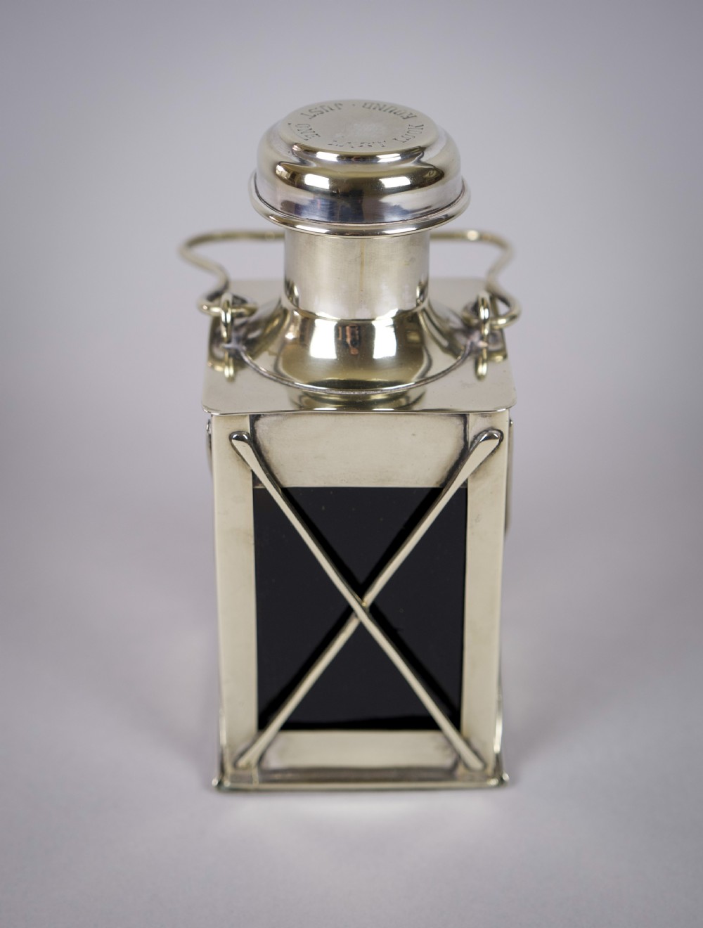 Novelty Silver Plate Lantern Decanter by Marples & Co, c.1910 View II