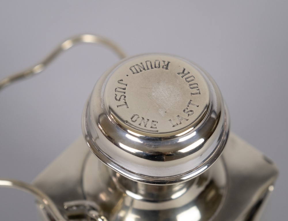 Novelty Silver Plate Lantern Decanter by Marples & Co, c.1910 View III