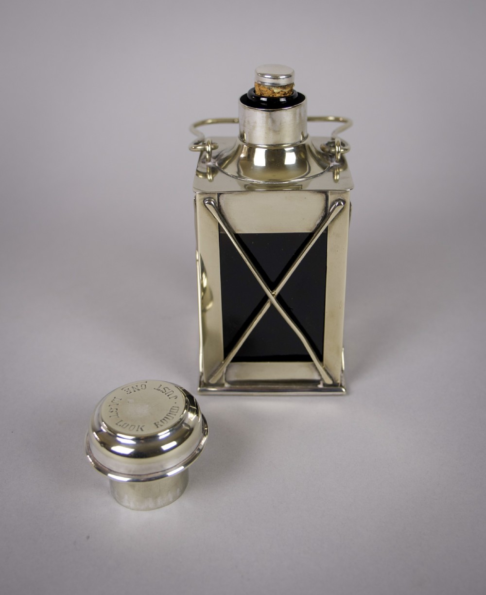 Novelty Silver Plate Lantern Decanter by Marples & Co, c.1910 View IV