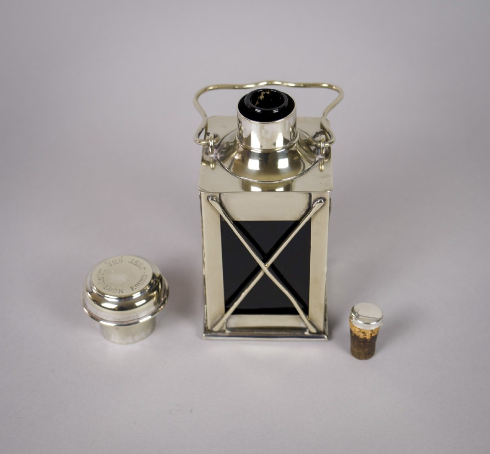 Novelty Silver Plate Lantern Decanter by Marples & Co, c.1910 View VI