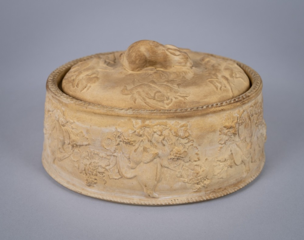 Large 19th Century Wedgwood Caneware Game Pie Dish, c.1860. View III