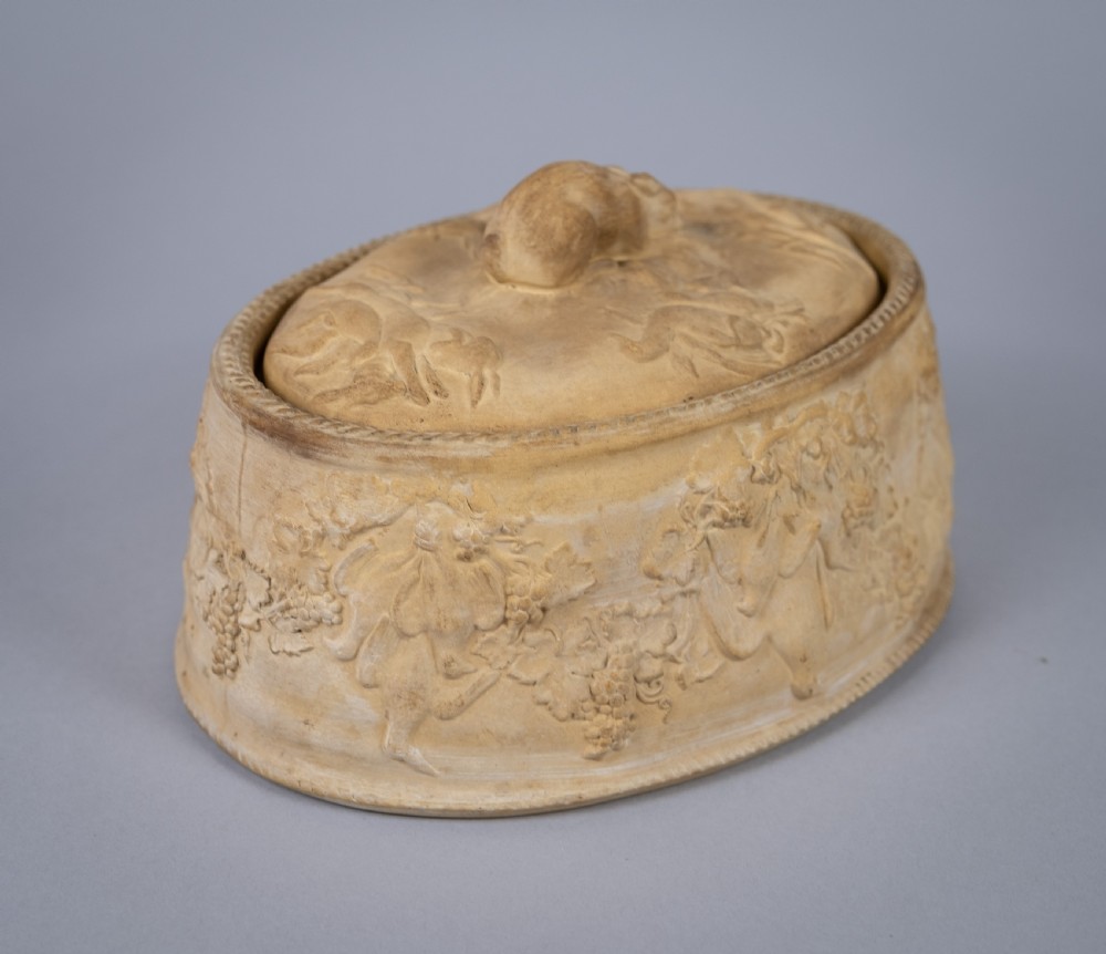 Large 19th Century Wedgwood Caneware Game Pie Dish, c.1860. View IX