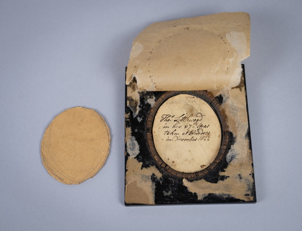 Portrait Miniature Of Thomas Littlewood at Windsor, December 1822. Watercolour. View III