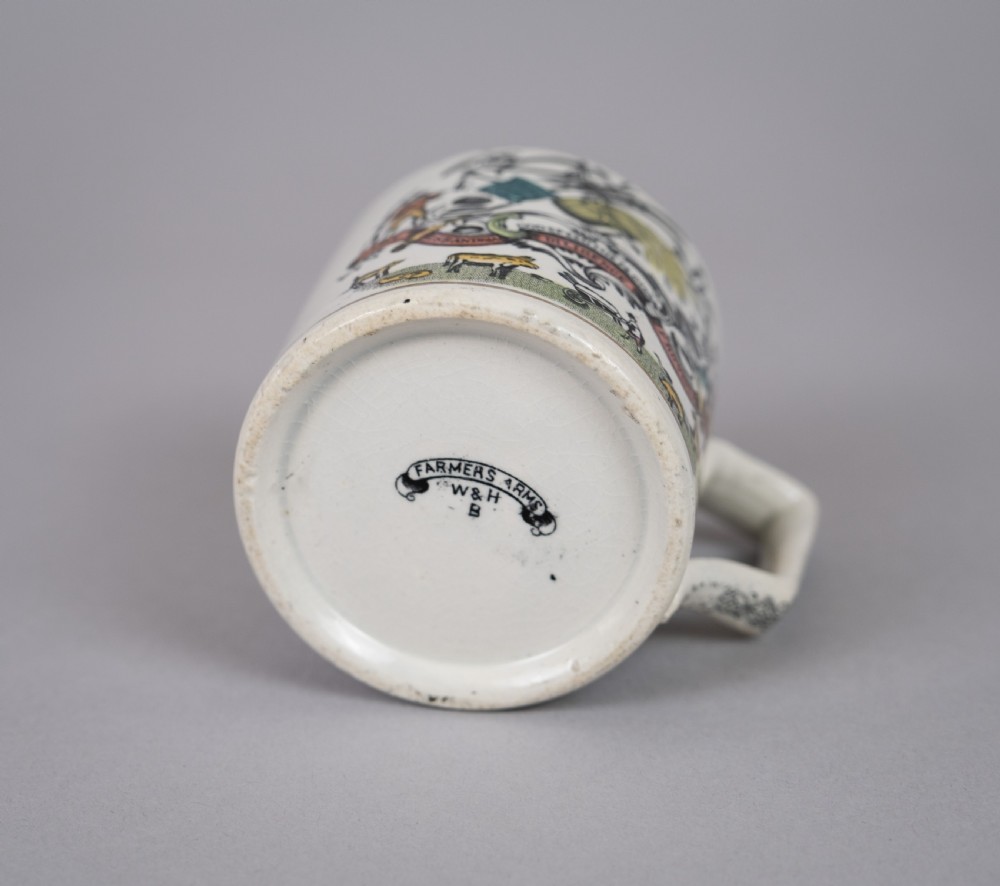 Scarce Victorian Farmers Arms Mug by Wood & Hulme, c.1885. View IX