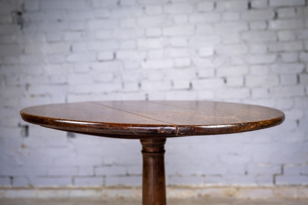 George III Provincial Oak Tilt Top Table, c.1760 View VI