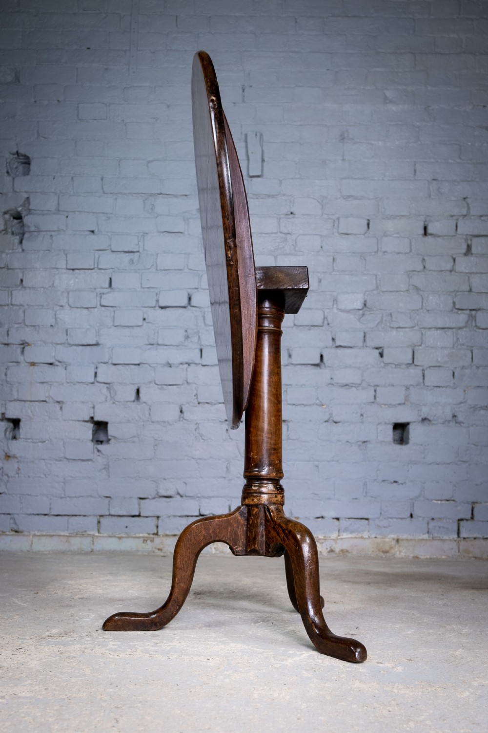 George III Provincial Oak Tilt Top Table, c.1760 View VII