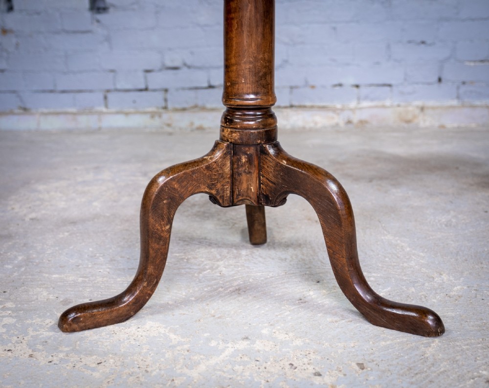 George III Provincial Oak Tilt Top Table, c.1760 View X