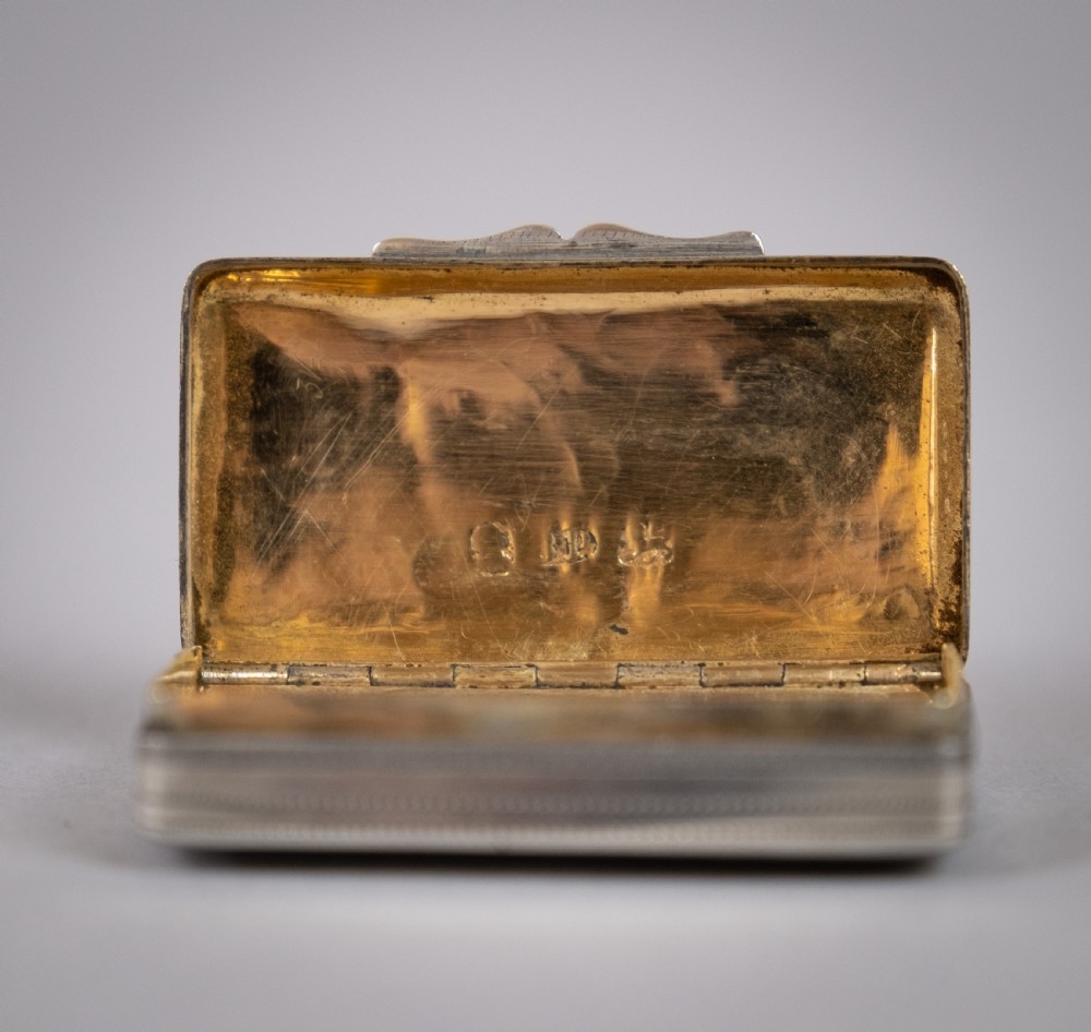 Georgian Sterling Silver Snuff Box by Samuel Pemberton, 1818. View VIII