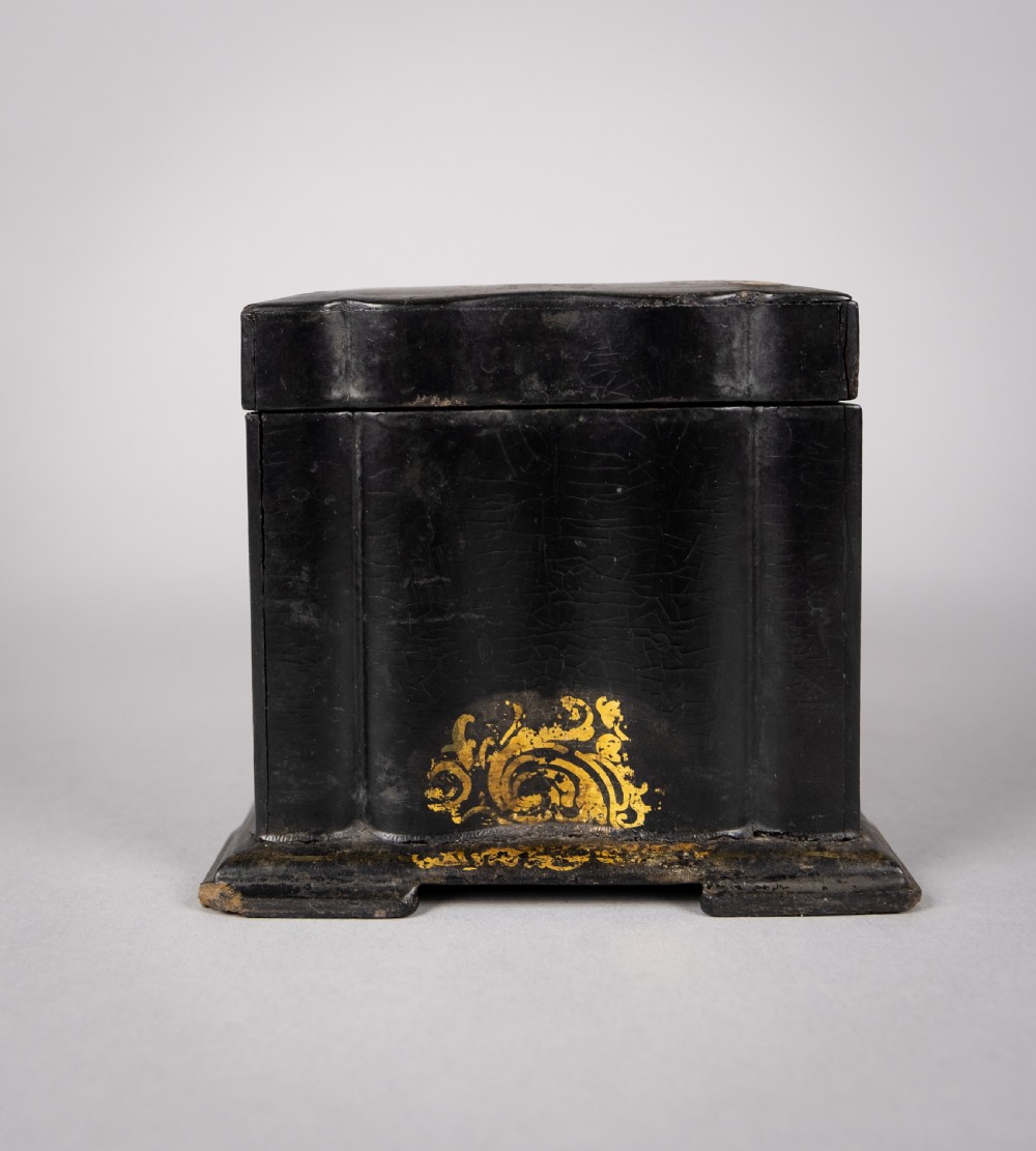 Victorian Papier Mache Mother Of Pearl Tea Caddy, c.1860 View XI