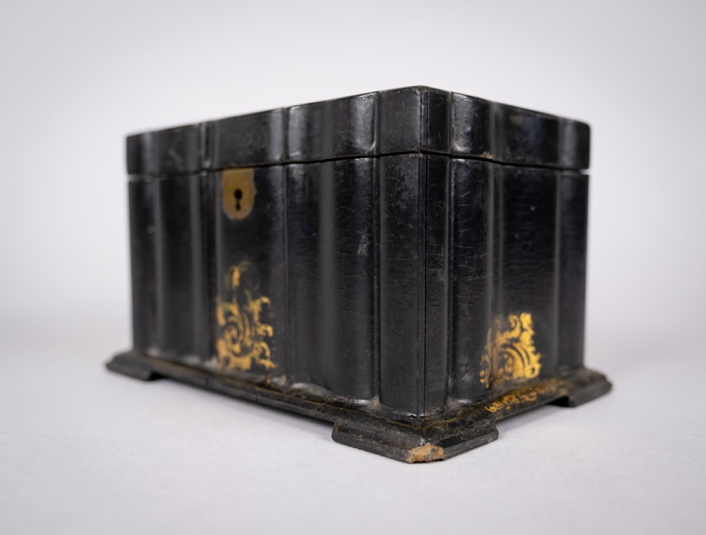 Victorian Papier Mache Mother Of Pearl Tea Caddy, c.1860 View XII
