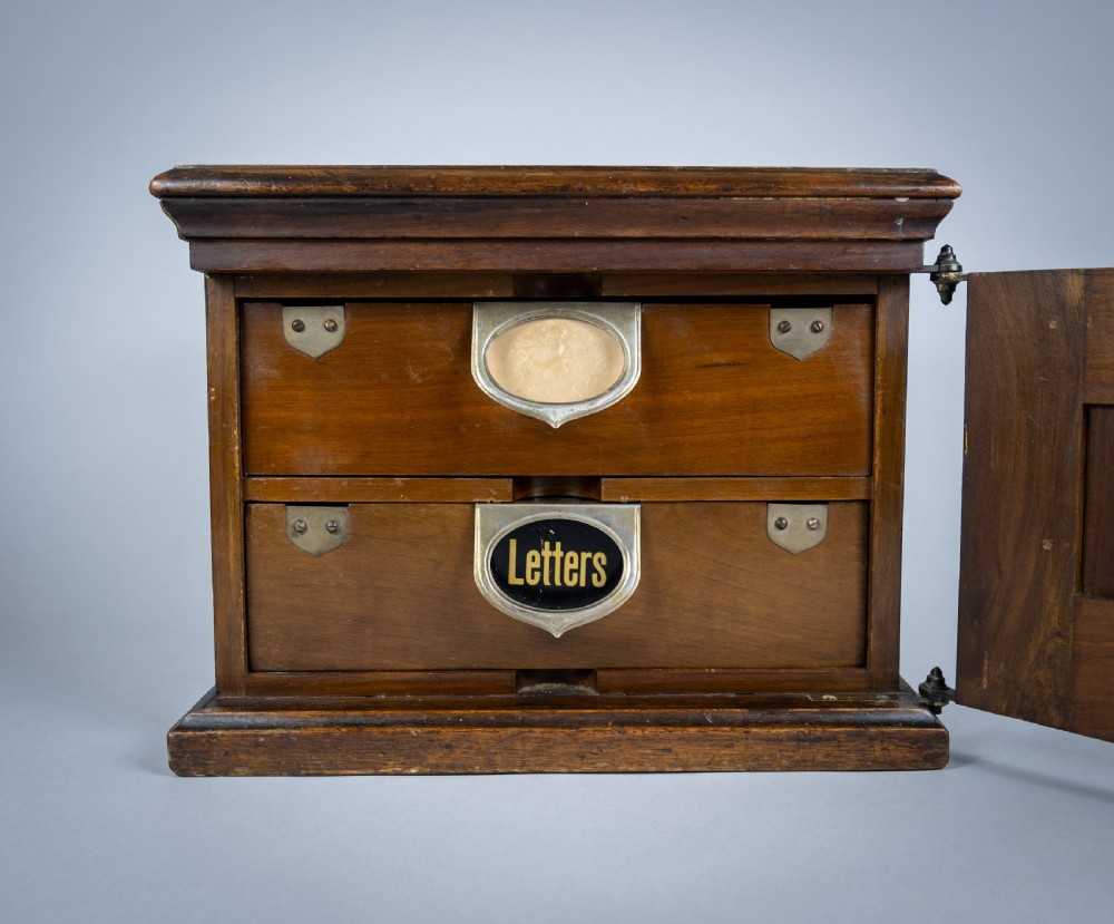 Amberg Patent Double Filing Cabinet With Key, c.1900 View V