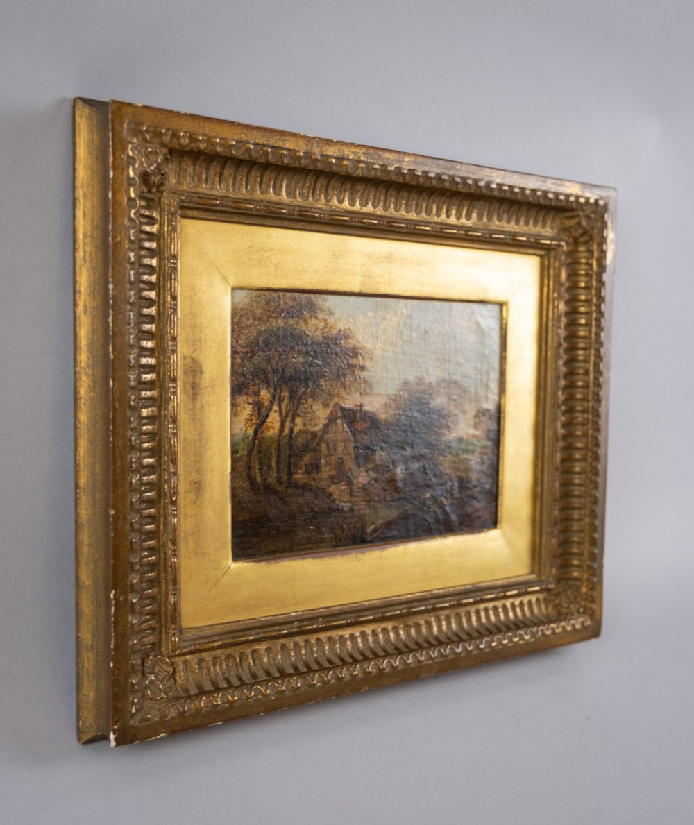 Circle of Alexander Nasmyth - Figures In Highland Country Landscape. Signed. Oil On Board View IV