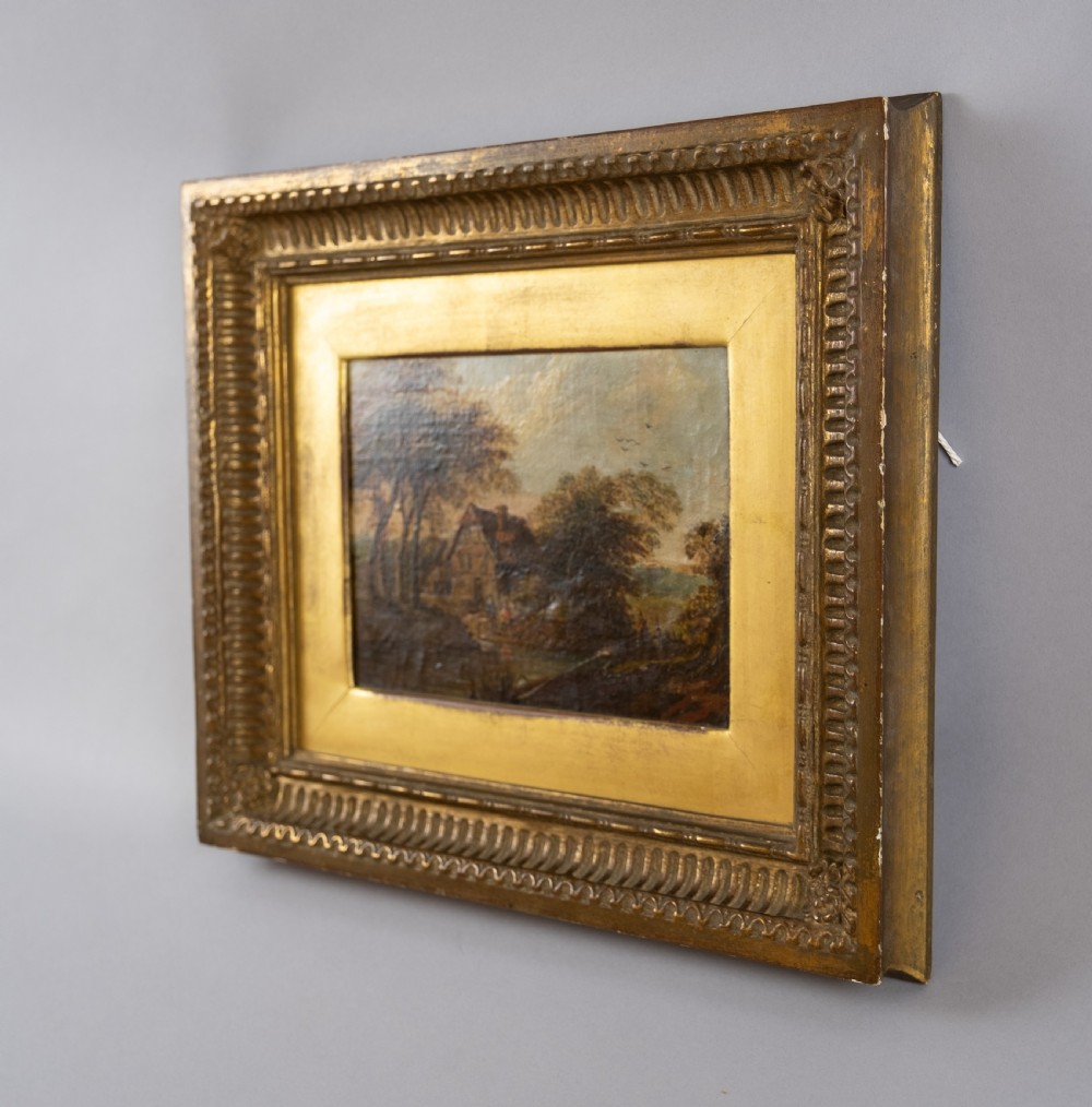 Circle of Alexander Nasmyth - Figures In Highland Country Landscape. Signed. Oil On Board View VIII