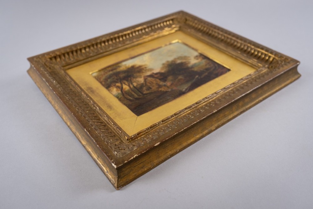 Circle of Alexander Nasmyth - Figures In Highland Country Landscape. Signed. Oil On Board View IX
