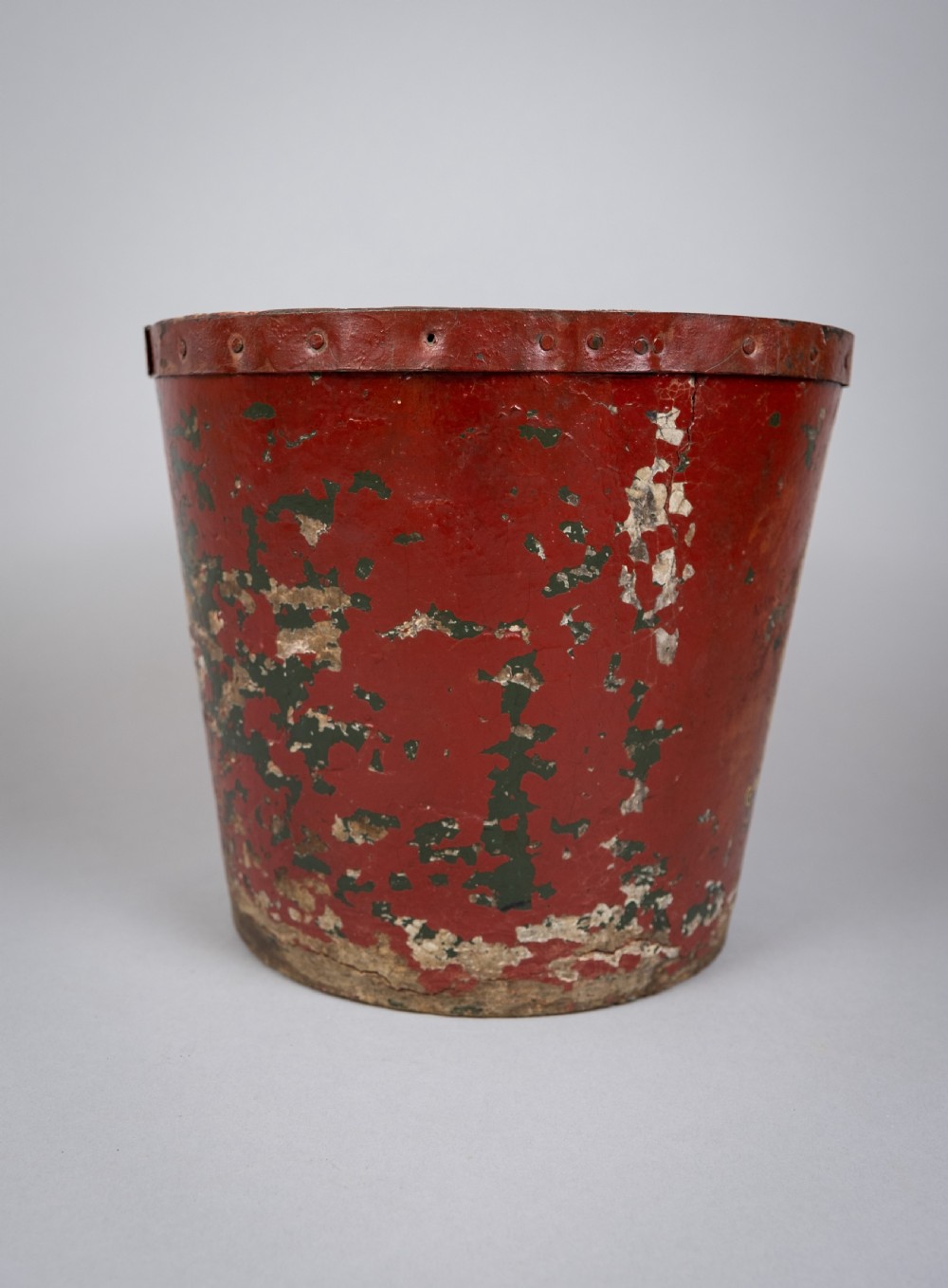 Victorian Papier Mache Royal Arms Fire Bucket. View V