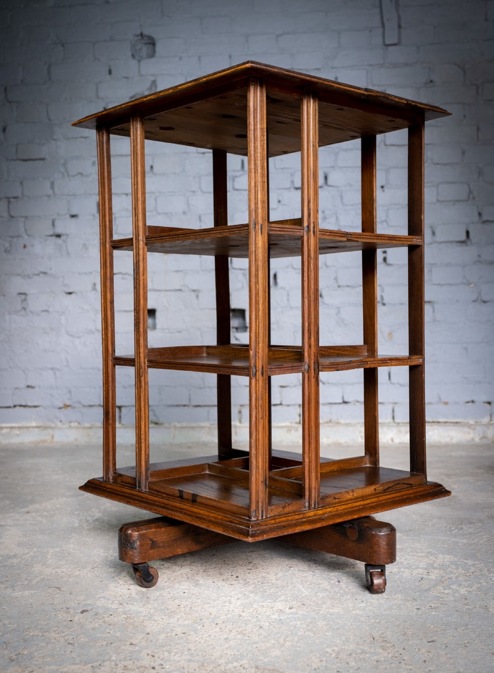 Revolving Bookcase Made From Nelson's Flagship 'Foudroyant', by Goodall, Lamb & Heighway. View IX