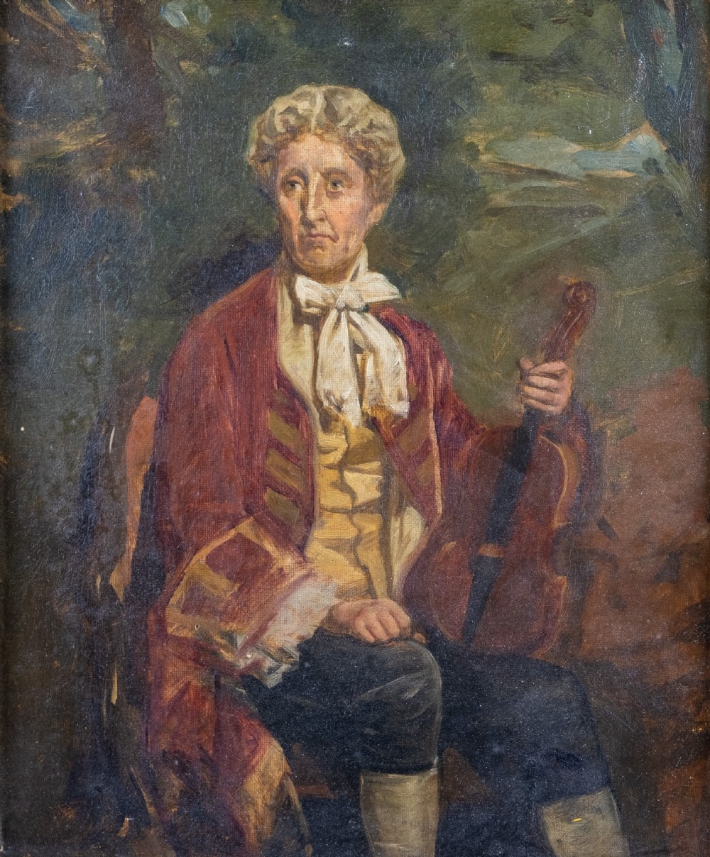 Early 19th Century Portrait Of A Violinist - Oil On Canvas, English School. View II