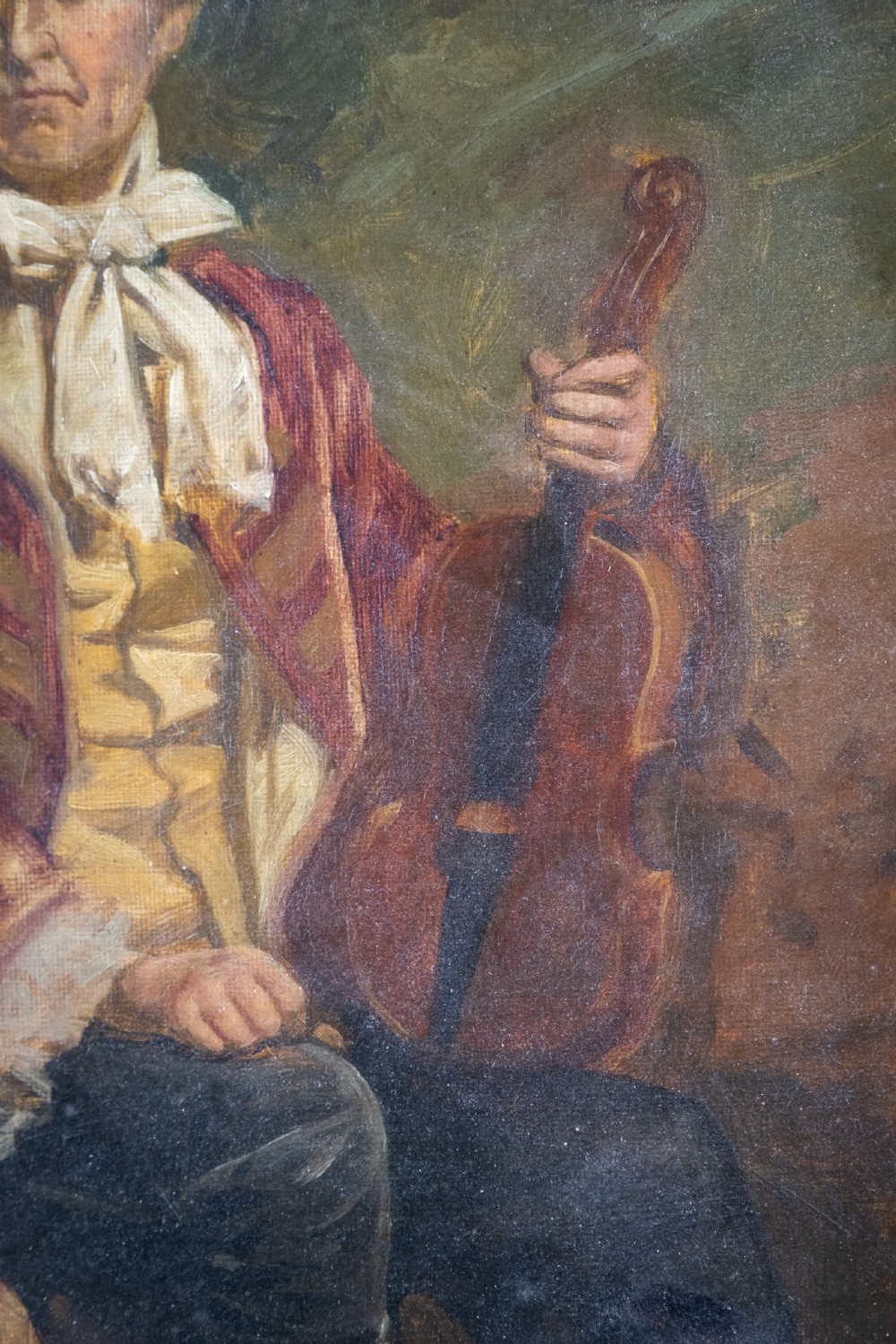 Early 19th Century Portrait Of A Violinist - Oil On Canvas, English School. View IV
