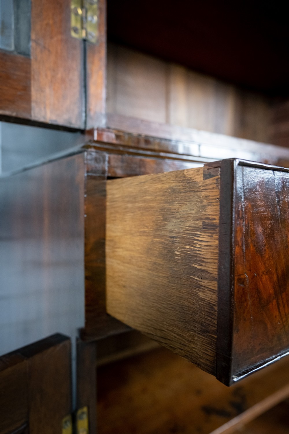 George III Chippendale Period Mahogany Glazed Bookcase. View V
