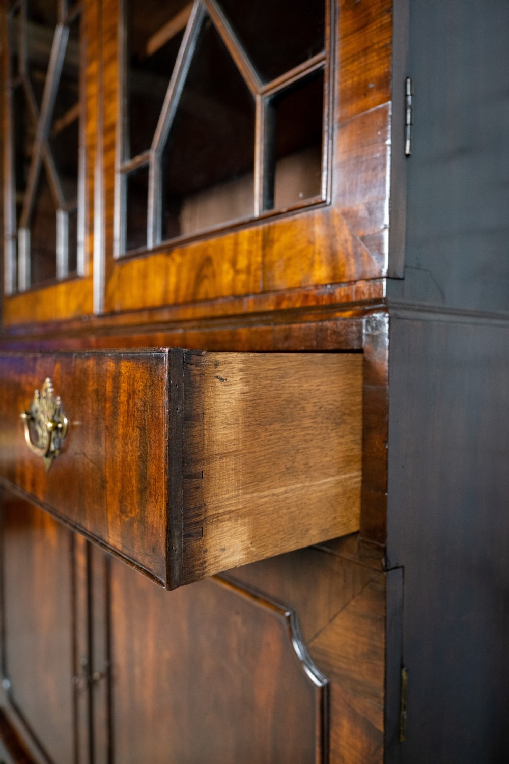 George III Chippendale Period Mahogany Glazed Bookcase. View VI