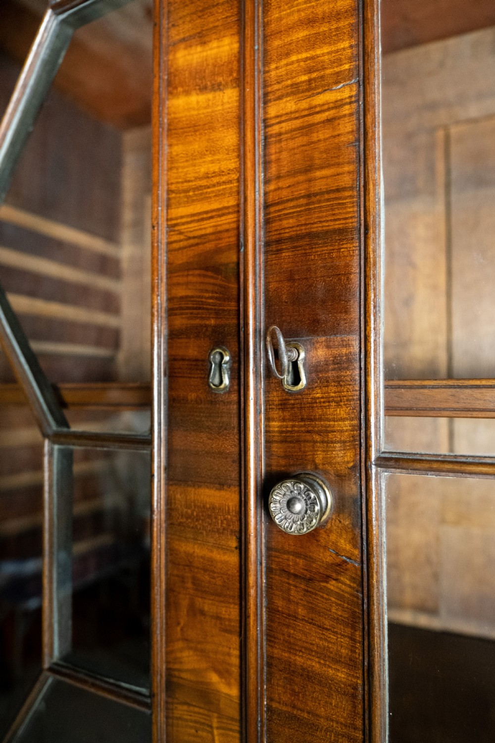 George III Chippendale Period Mahogany Glazed Bookcase. View IX