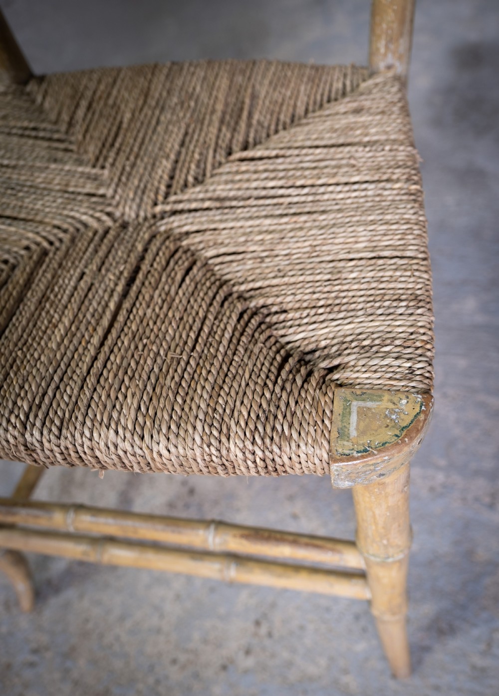 Regency Faux Bamboo Chair With Original Paint, c.1830 View IV