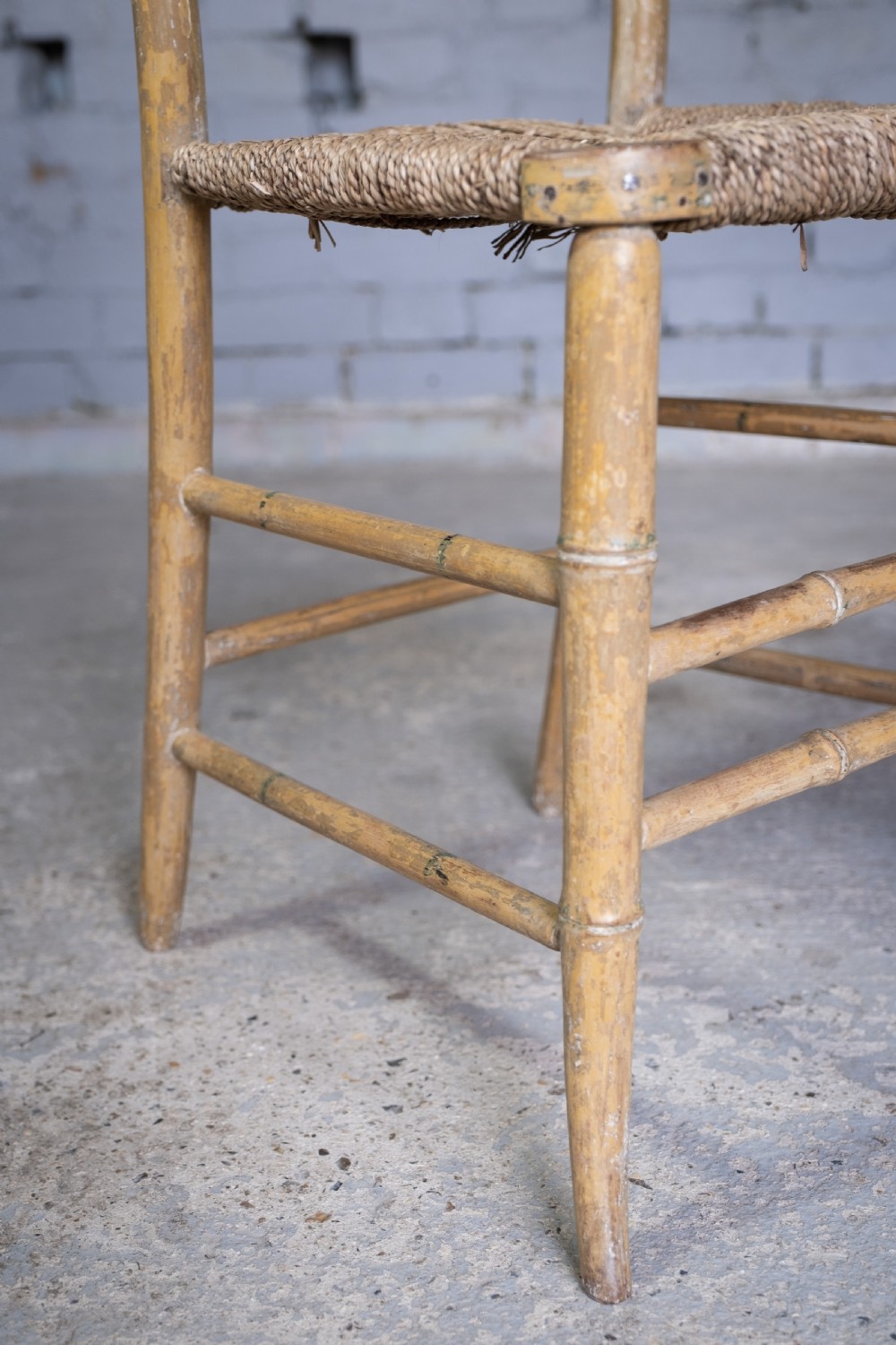 Regency Faux Bamboo Chair With Original Paint, c.1830 View VII