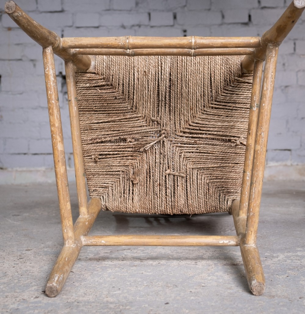 Regency Faux Bamboo Chair With Original Paint, c.1830 View XIII