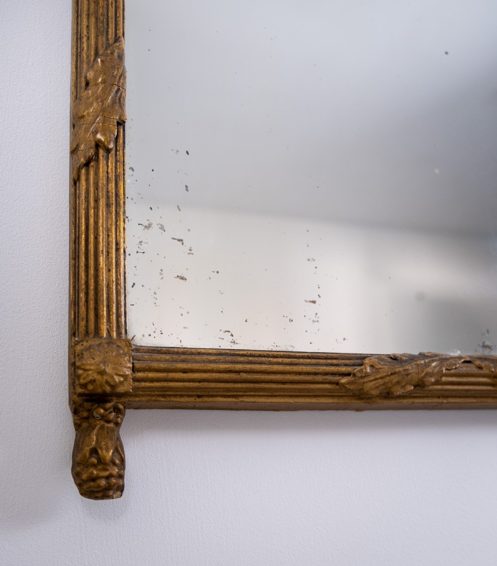 Early 19th Century French Neoclassical Pier Mirror With Rams' Head Decoration View X