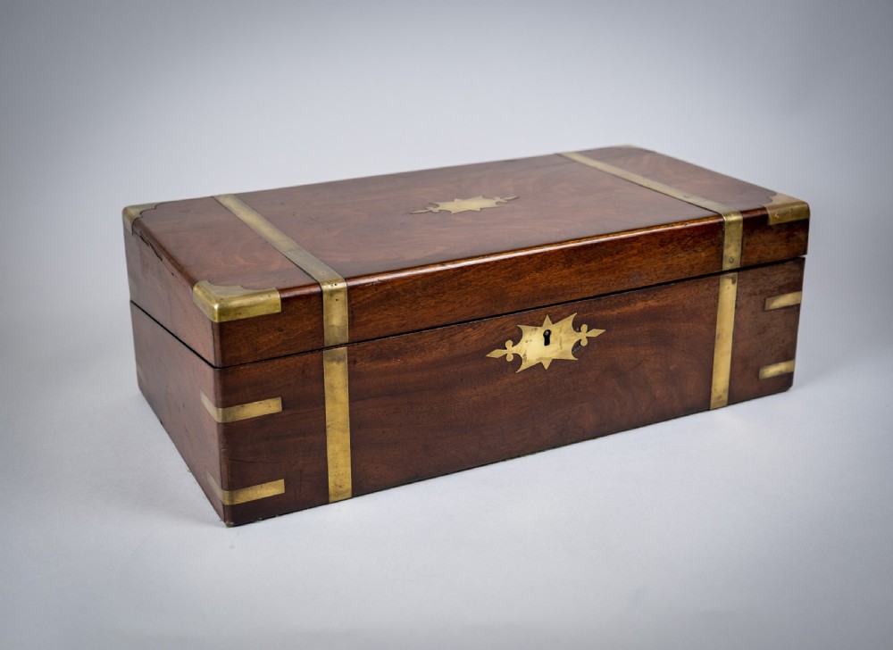 Large Georgian Rosewood Campaign Writing Slope.