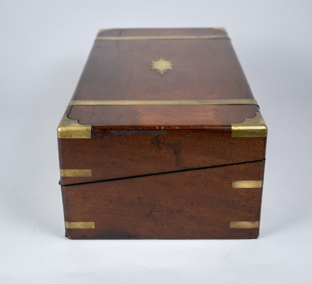 Large Georgian Rosewood Campaign Writing Slope. View III