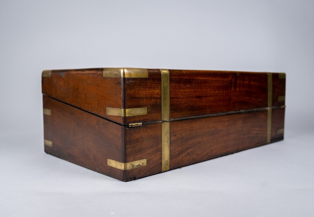 Large Georgian Rosewood Campaign Writing Slope. View VI