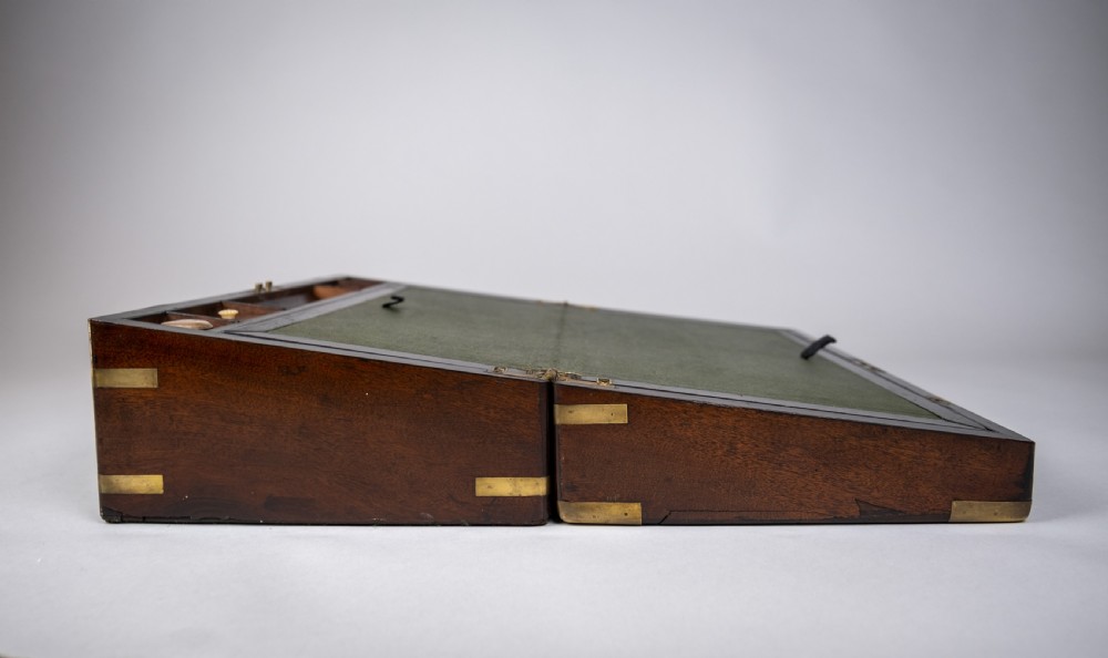 Large Georgian Rosewood Campaign Writing Slope. View XIV