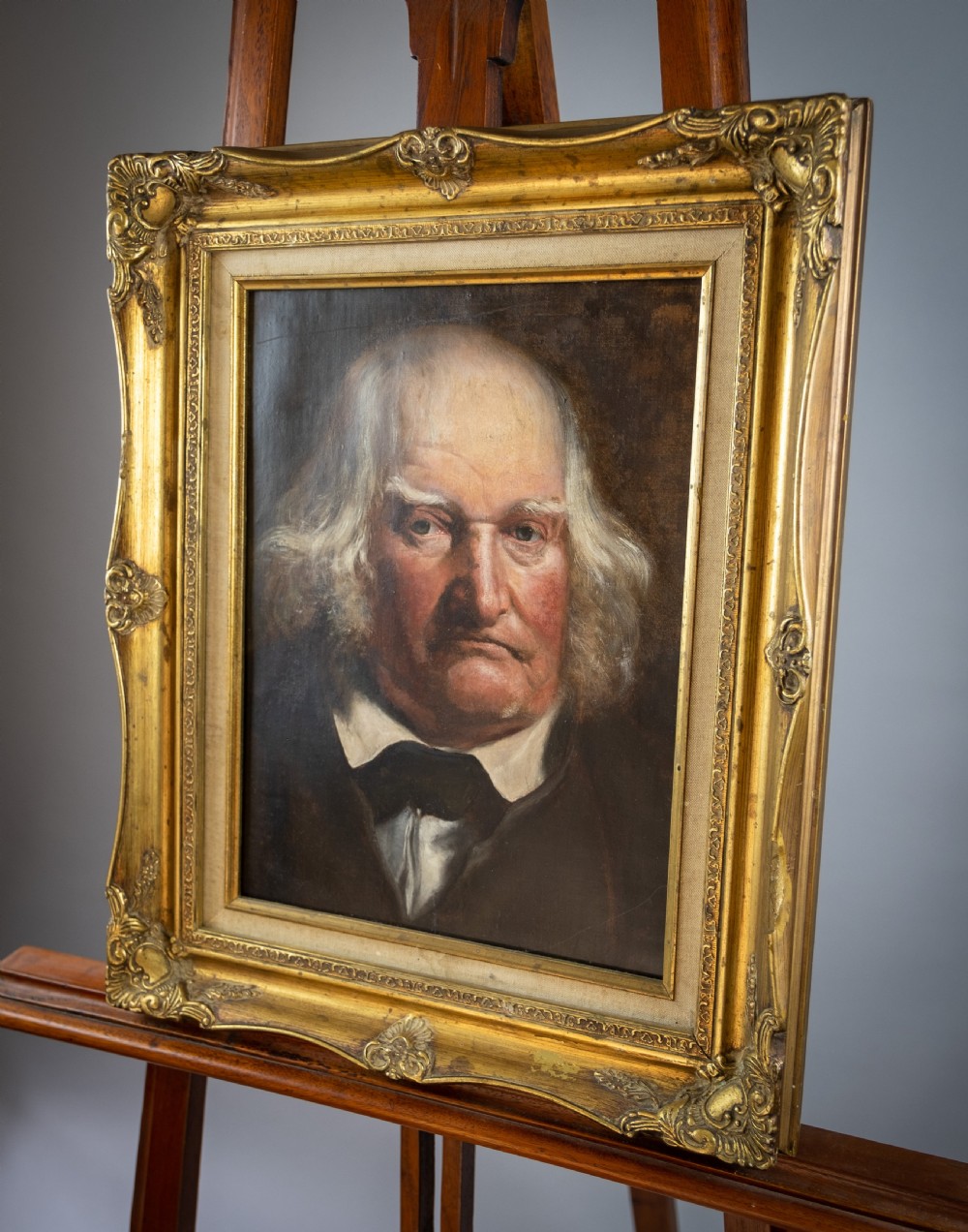 Circle of John Linnell (1792-1882) - Portrait Of A Gentleman. Oil On Canvas. View VIII
