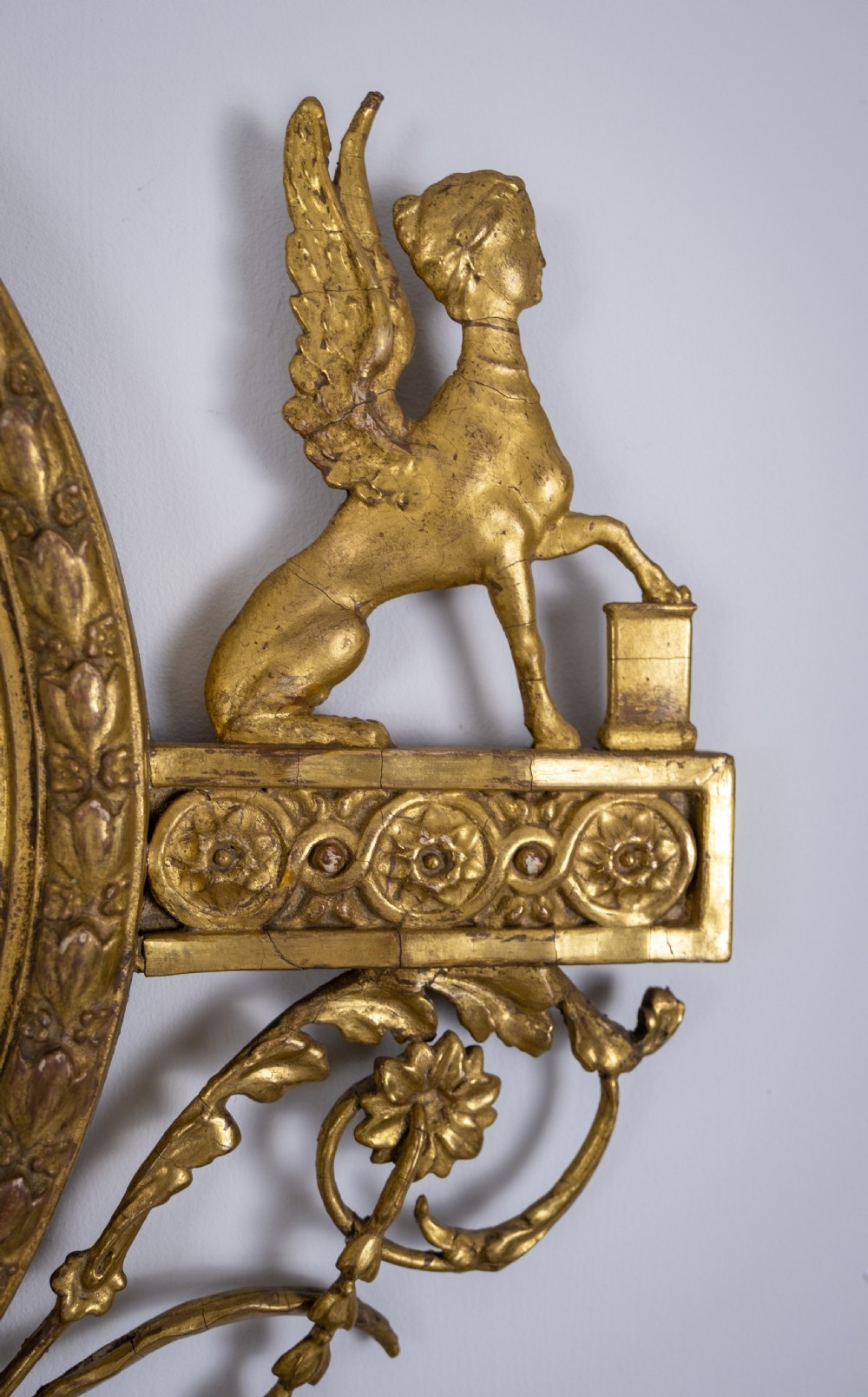 Neo-Classical Oval Gilt Sphynx Mirror (Royal Provenance) View II