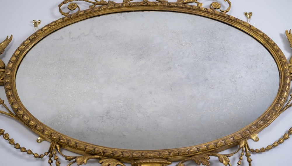 Neo-Classical Oval Gilt Sphynx Mirror (Royal Provenance) View VI