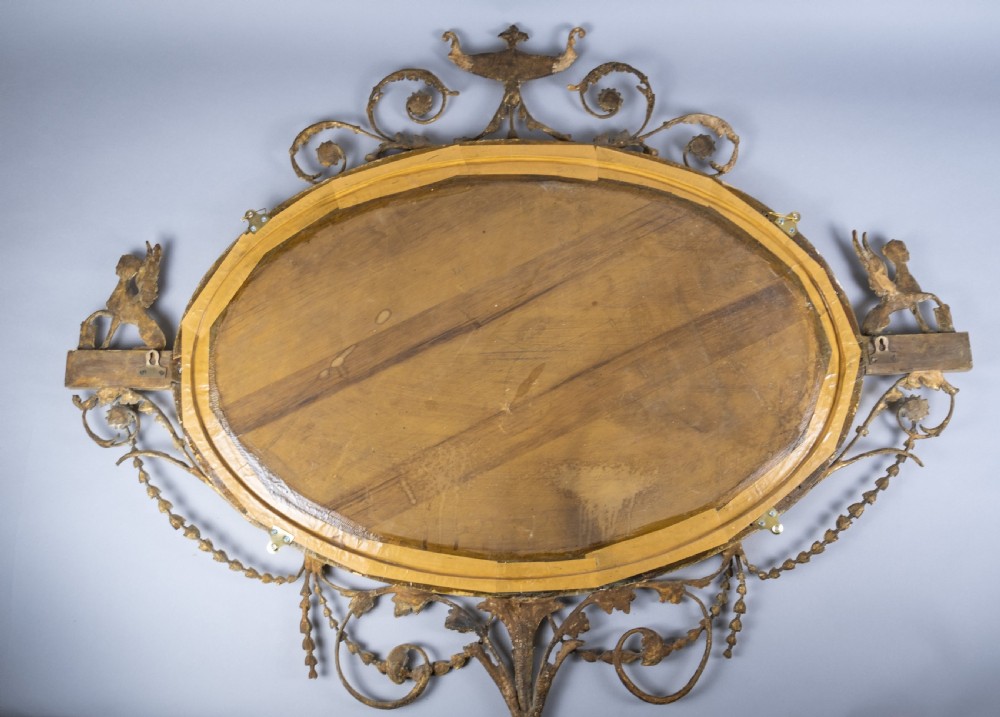 Neo-Classical Oval Gilt Sphynx Mirror (Royal Provenance) View X