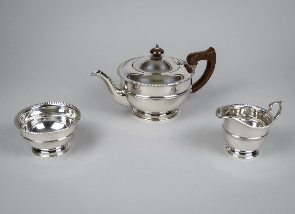 Sterling Silver Teapot & Set by Mappin & Webb, Sheffield, 1931. View III