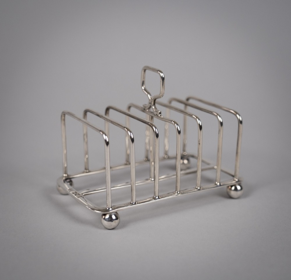 Scottish Silver Toast Rack by Robert & William Sorley, Glasgow, 1913. View II