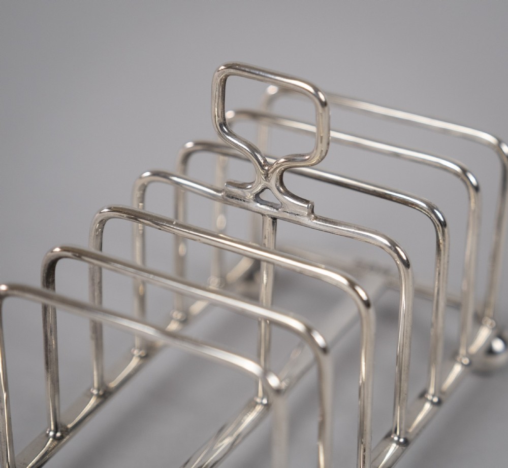 Scottish Silver Toast Rack by Robert & William Sorley, Glasgow, 1913. View XI