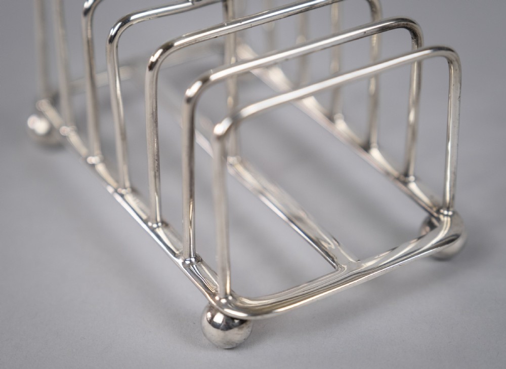 Scottish Silver Toast Rack by Robert & William Sorley, Glasgow, 1913. View XII