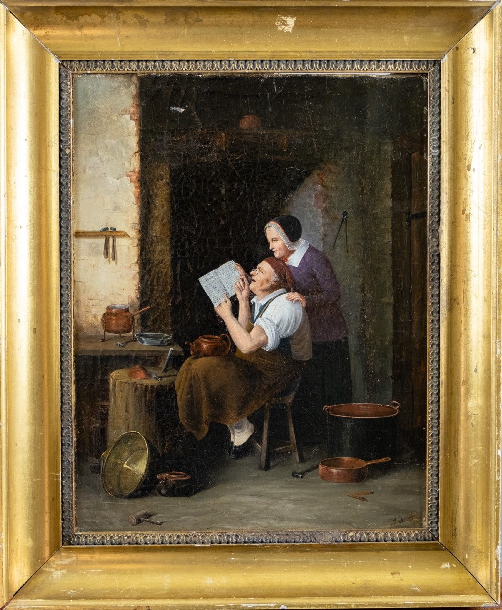 Circle of Oluf Simony Jensen (Danish, 1864-1923), 'Letter From America'.