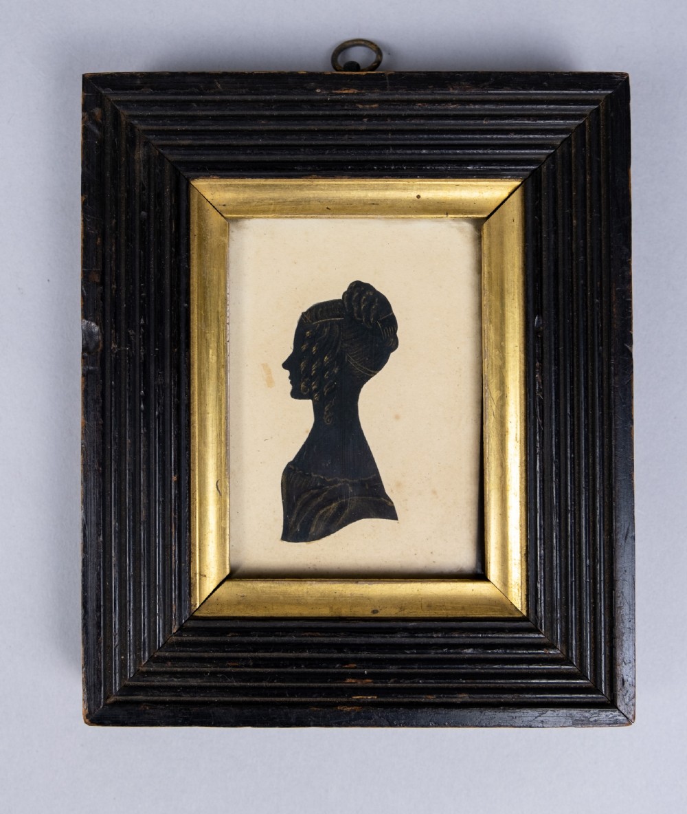 Five Irish Bronzed Portrait Silhouettes - Lisburn County, Sept 1833. View II