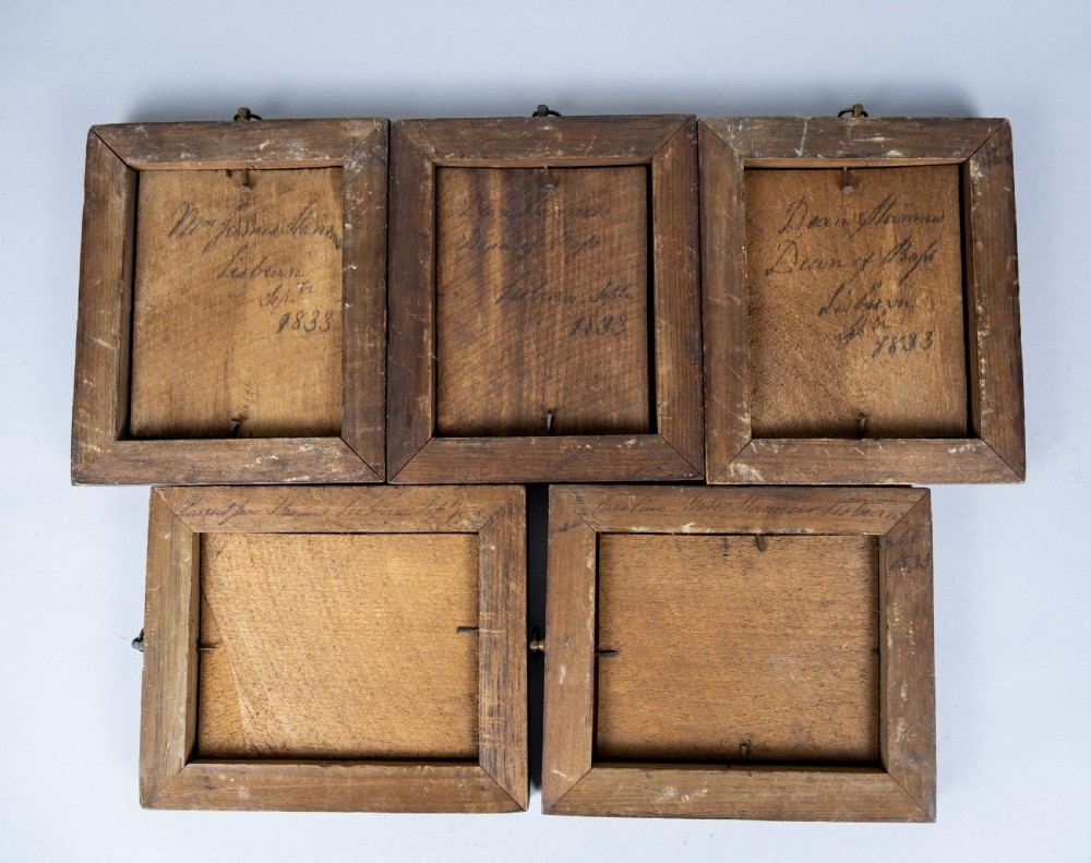 Five Irish Bronzed Portrait Silhouettes - Lisburn County, Sept 1833. View XII