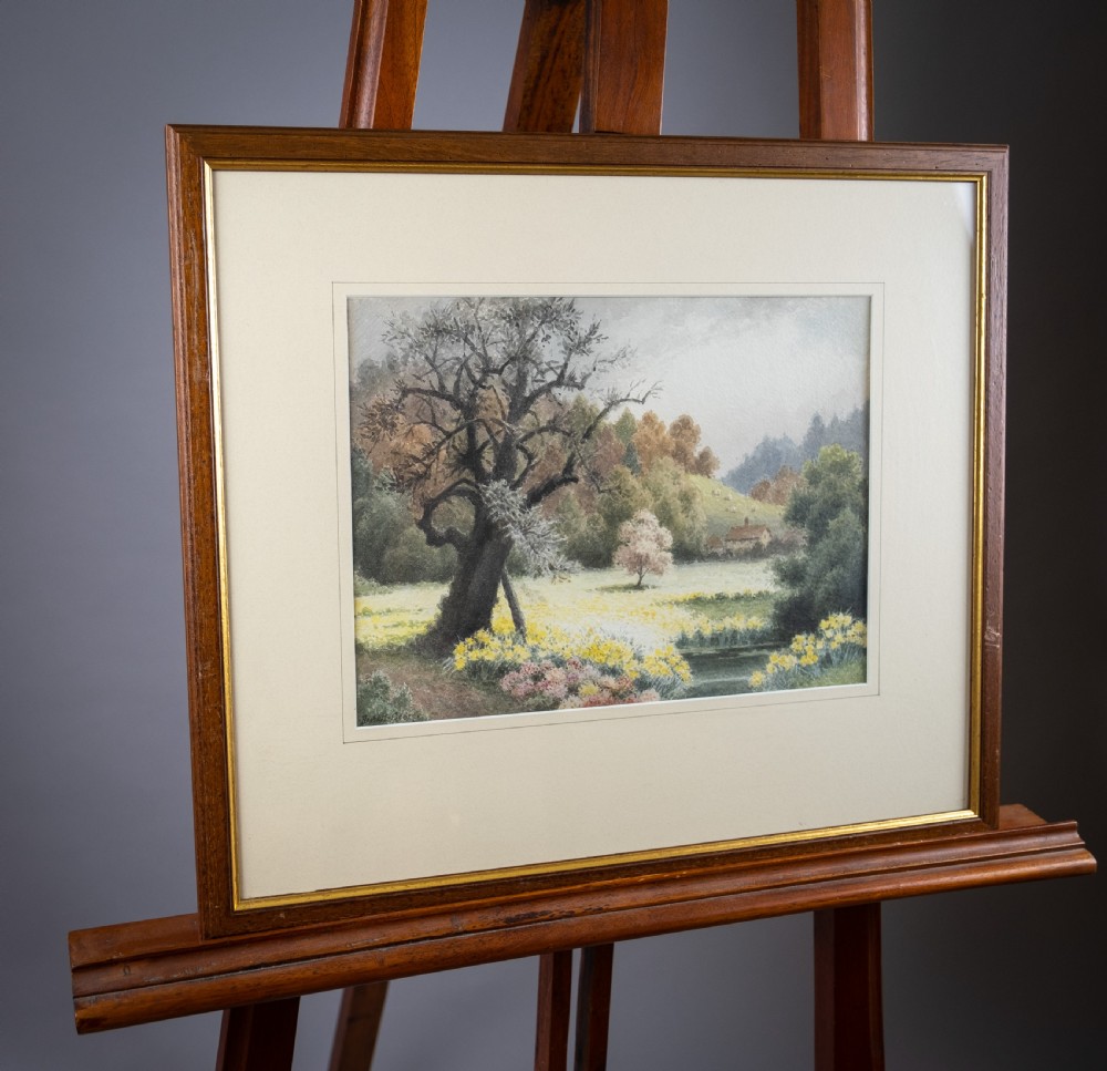 Herbert George (b.1863) - Cottage In A Landscape. Signed. Watercolour. View VIII