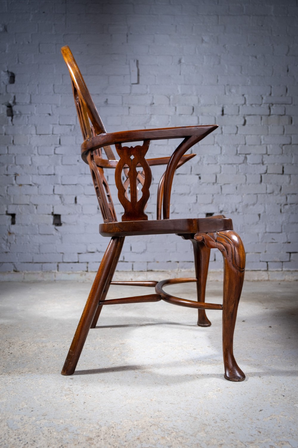 Late 19th Century Gothic Revival Yew & Elm Windsor Chair View IV