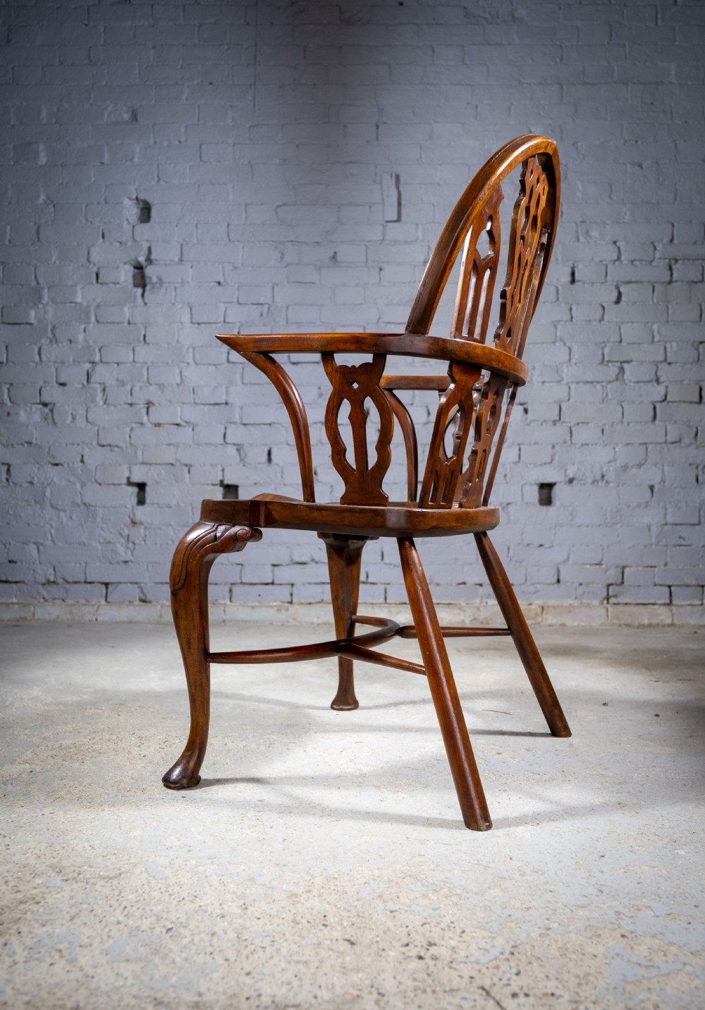Late 19th Century Gothic Revival Yew & Elm Windsor Chair View VII