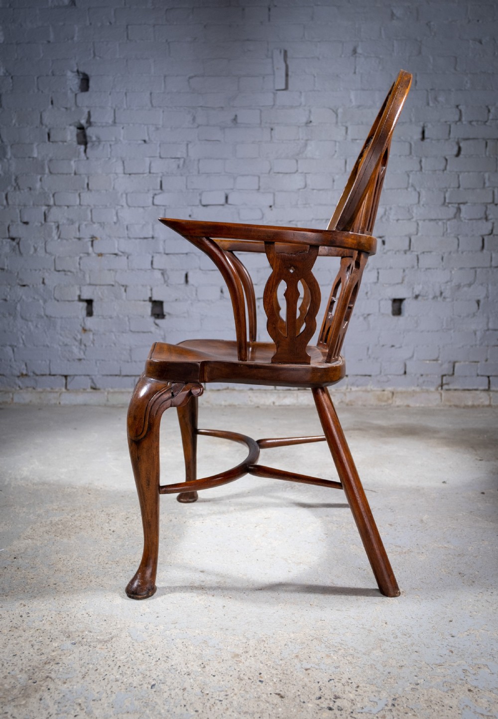 Late 19th Century Gothic Revival Yew & Elm Windsor Chair View VIII